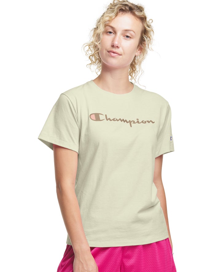 Champion Dame T-Shirts Hvide - Classic - Danmark JVF-870239